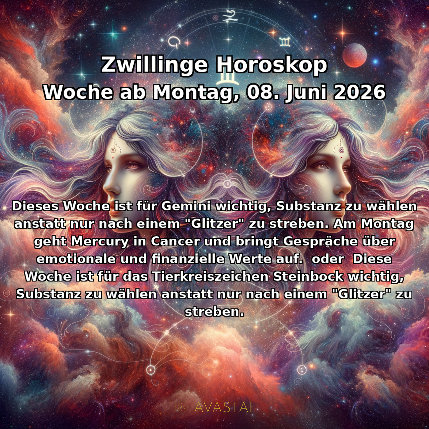 Zwillinge Wöchentliches Horoskop - 08. Juni 2026