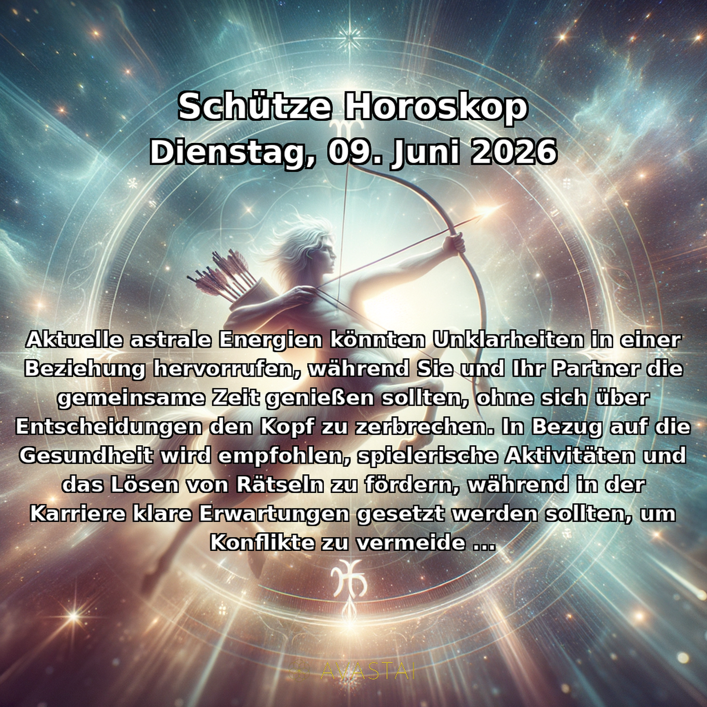Schütze Tägliches Horoskop - 09. Juni 2026