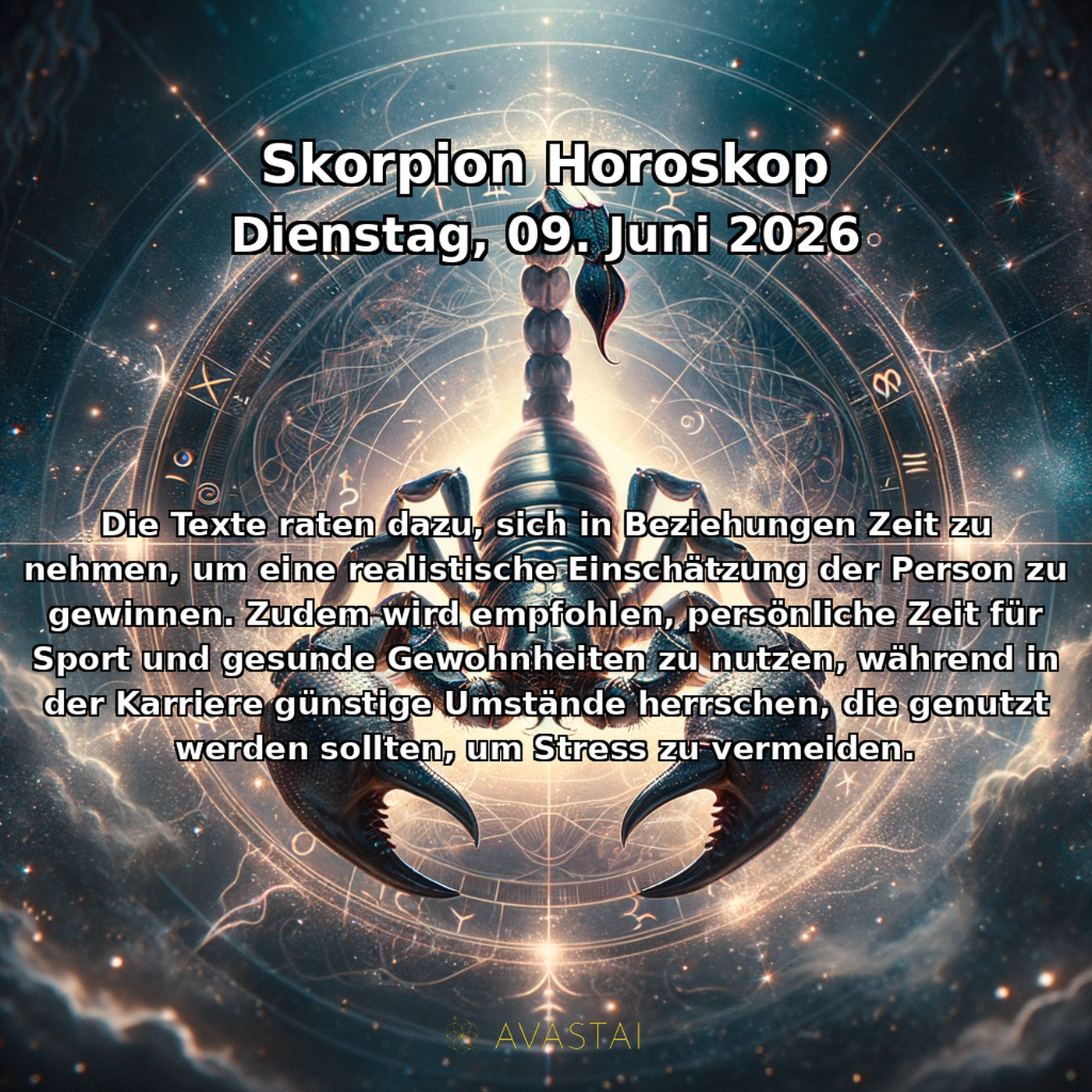 Štír Tägliches Horoskop - 09. Juni 2026