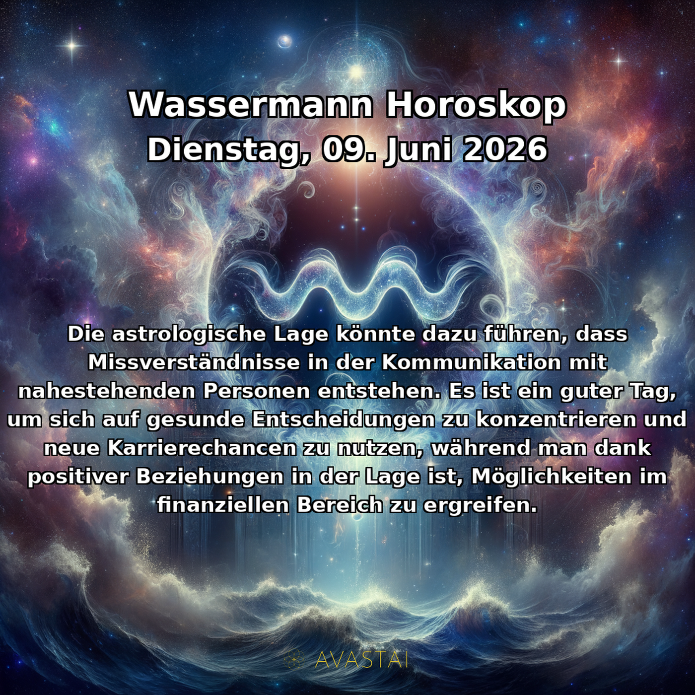 Vodnář Tägliches Horoskop - 09. Juni 2026