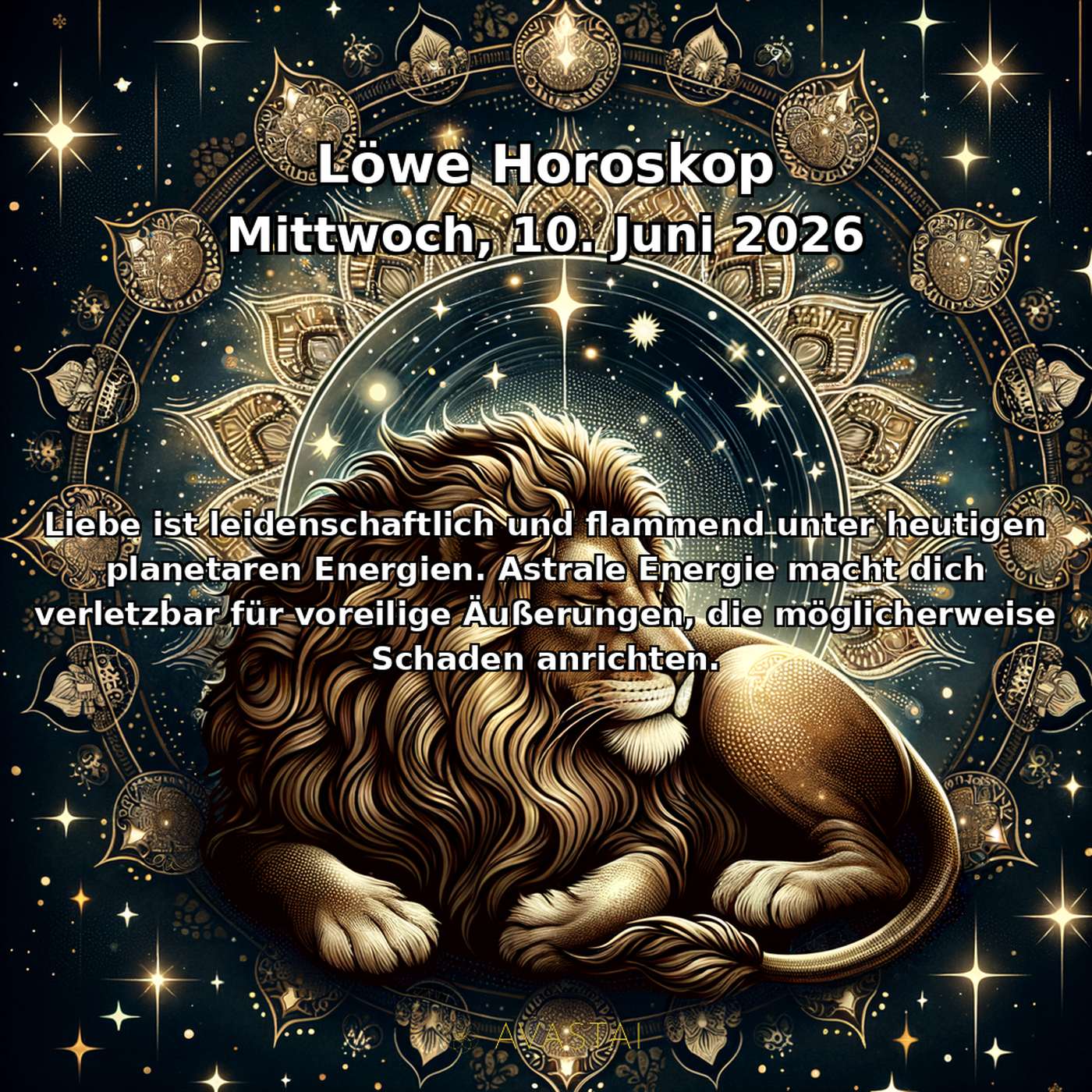 Löwe Tägliches Horoskop - 10. Juni 2026