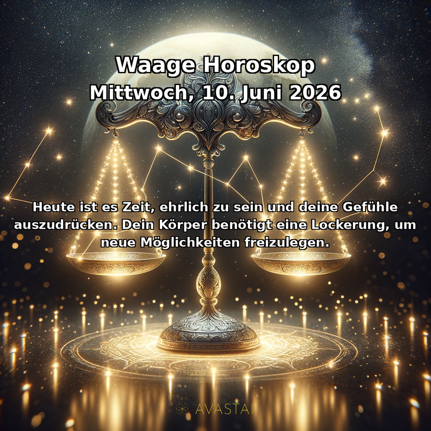 Waage Tägliches Horoskop - 10. Juni 2026