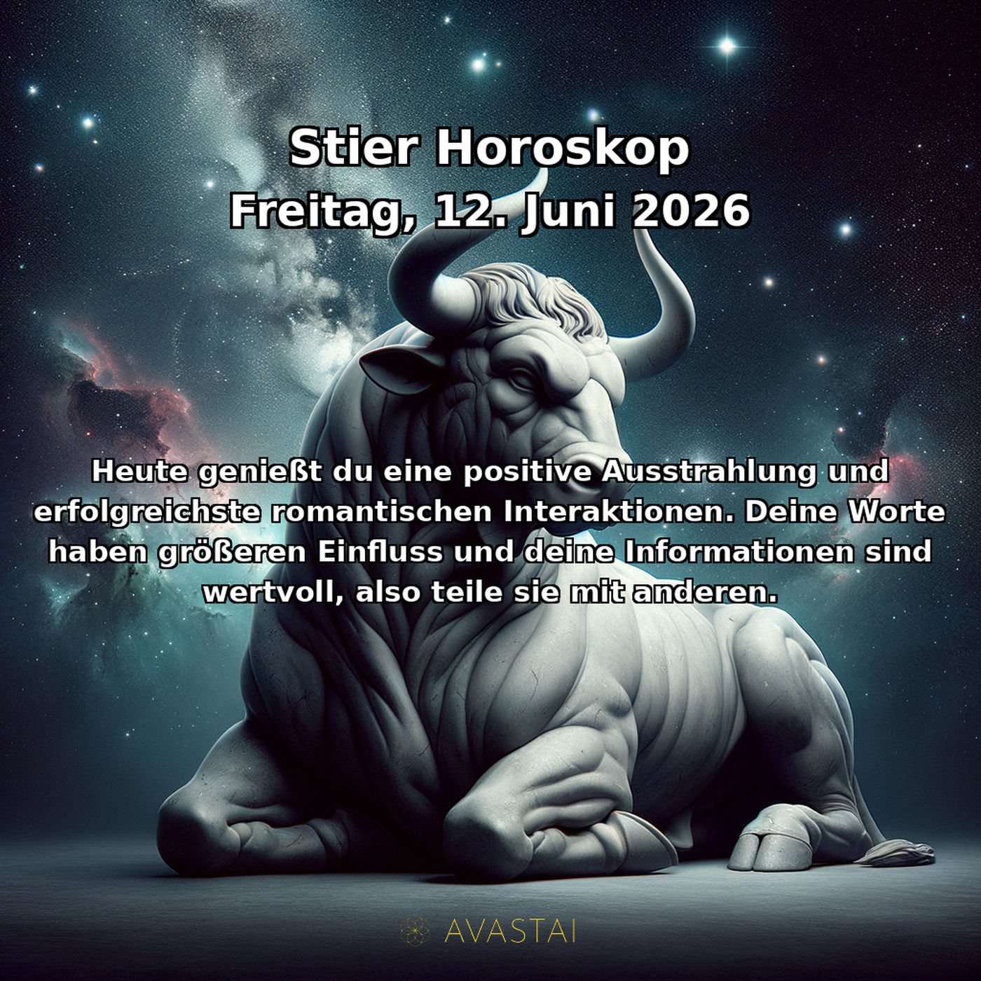 Býk Tägliches Horoskop - 12. Juni 2026