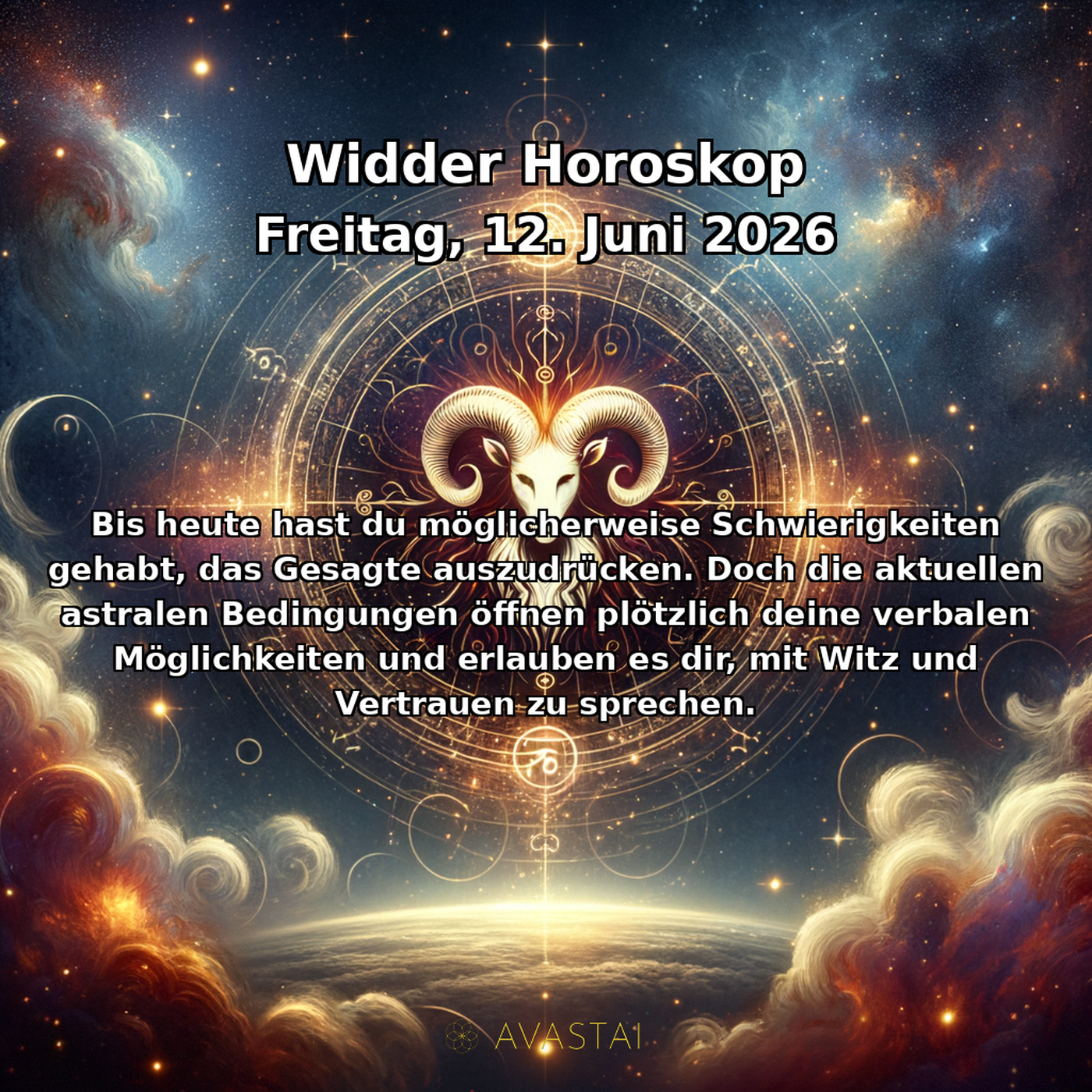 Widder Tägliches Horoskop - 12. Juni 2026