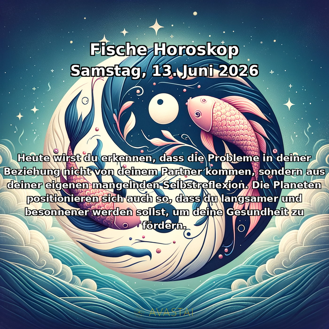 Ryby Tägliches Horoskop - 13. Juni 2026