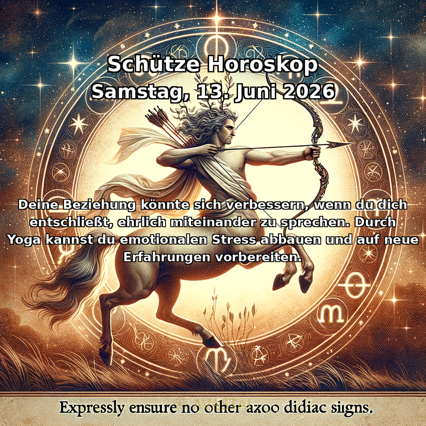 Střelec Tägliches Horoskop - 13. Juni 2026