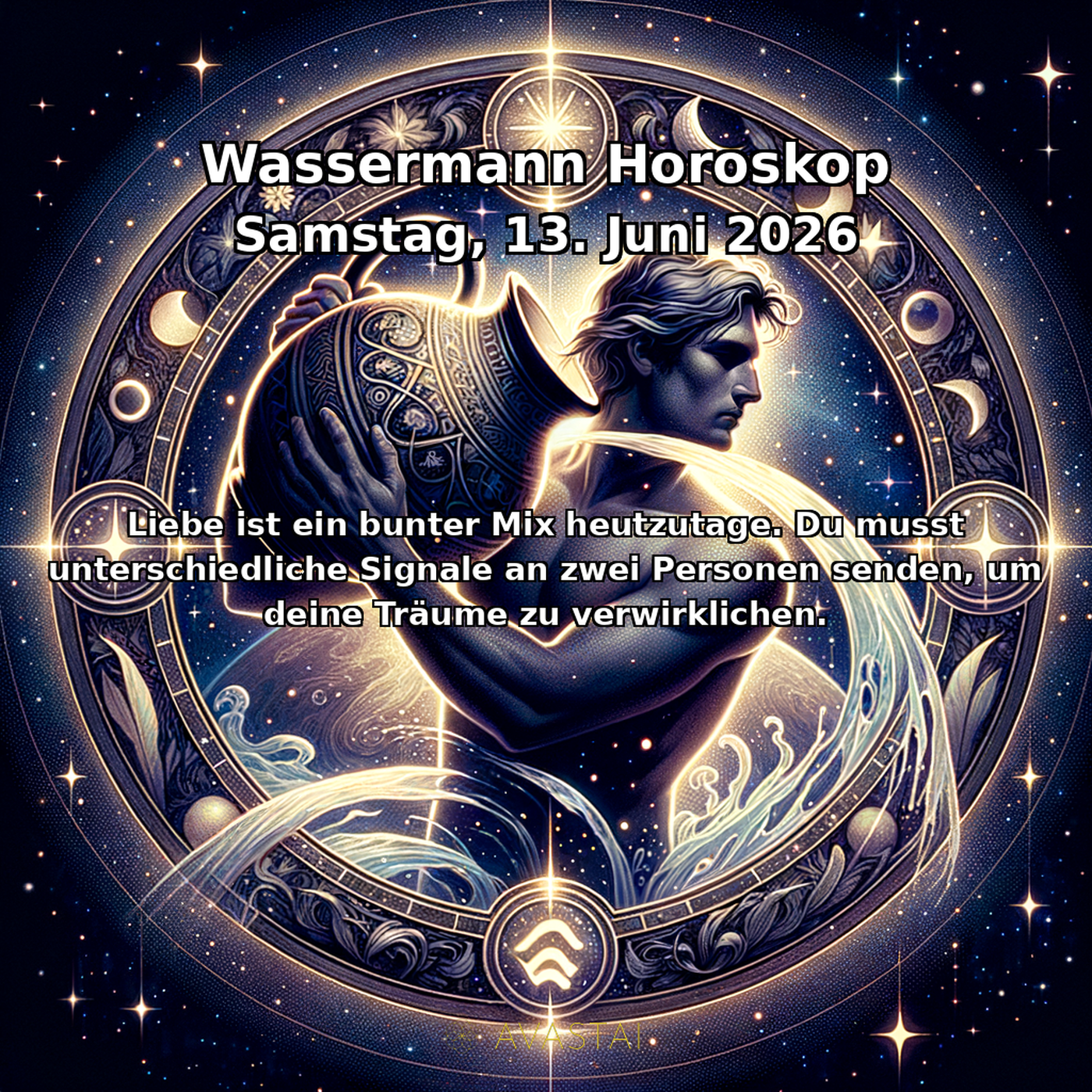 Vodnář Tägliches Horoskop - 13. Juni 2026