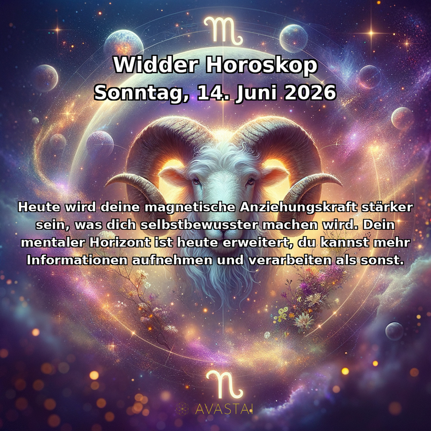 Widder Tägliches Horoskop - 14. Juni 2026